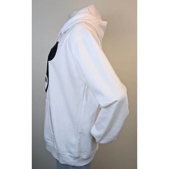 Disney Mickey Mouse Womens Hoodie XL White Black Large Chenille Applique Graphic - Picture 5 of 10